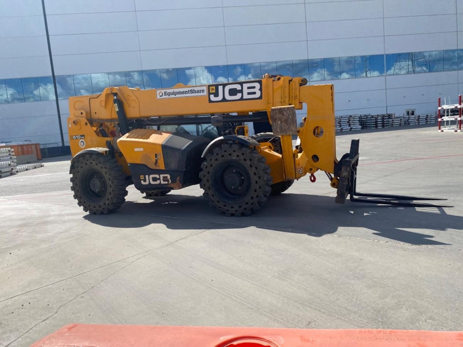 2019 JCB 510-56 Canopy, 74 HP, Solid Tires, STD Worklight, Beacon, Aux Hydraulics, Lifting Eye, Back up Alarm w/66" Carriage/60" Forks