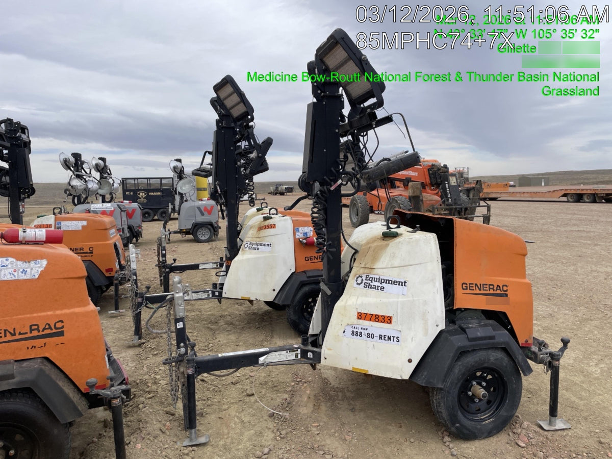 2023 Generac MLT2 Diesel, Flex Switch 120V Input, Powerzone Controller, 
(4) 320W LED Lights, 4kW Generator, 39.9 Gal Fuel Tank, 2" Ball, T3