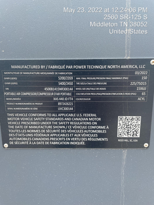 2022 ATLAS COPCO XAS440