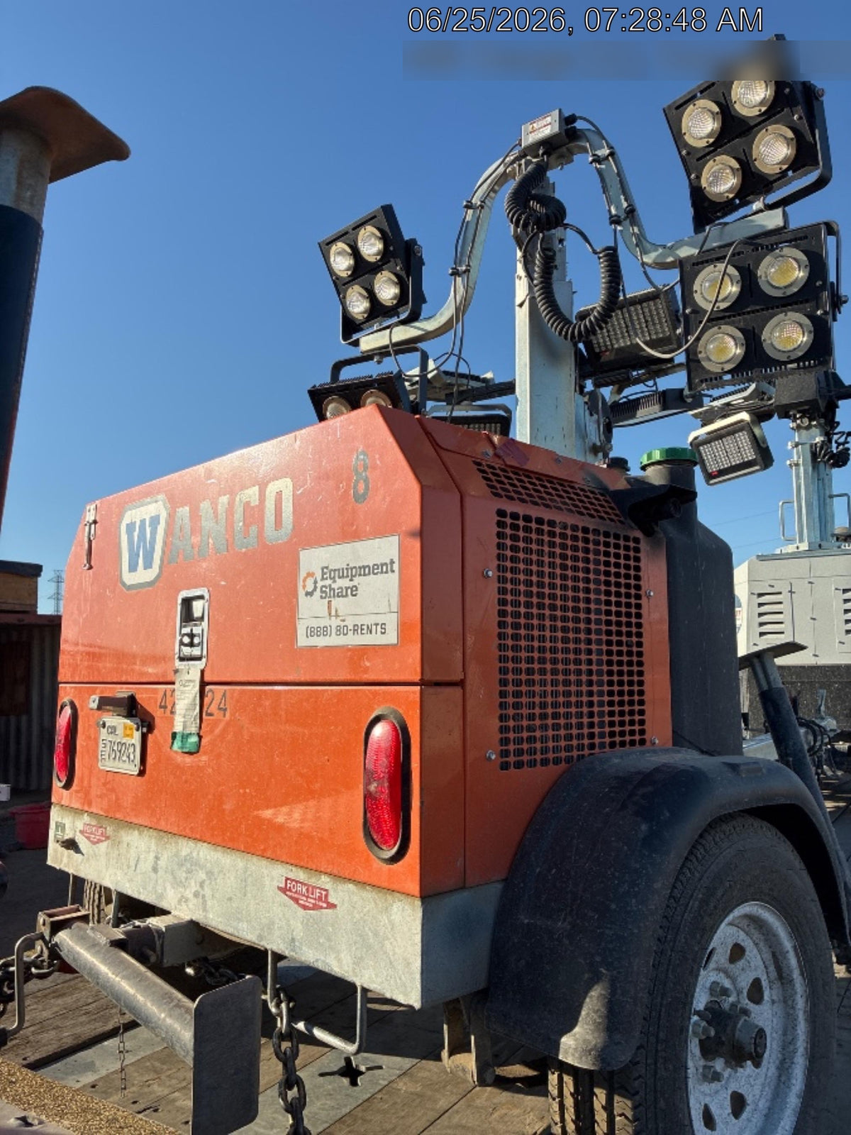 2024 Wanco WLTT-4MM4K Diesel, Deep Sea Controller, Shore Power Plug, Auto Start, (4) 350W LED Floodlights, 4kW Generator, 60 Gal Fuel Tank, 2" Ball, T3