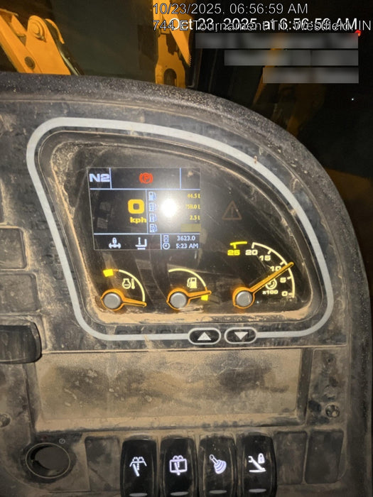 2019 JCB 510-56 74 HP w/CAB/HVAC, Beacon, Worklights, Aux Hydraulics, Solid Tires 72" Carriage/60" Forks