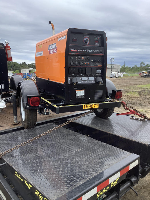 2021 Lincoln Electric Vantage 322 Vantage 322 Ready Pak 3 w/ Telematics & Decals, ORANGE (includes trailer, cable rack, fender light kit)