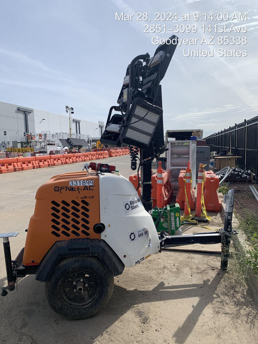 2023 Generac MLT2 Diesel, Flex Switch 120V Input, Powerzone Controller, (4) 320W LED Lights, 4kW Generator, 39.9 Gal Fuel Tank, 2" Ball, T3