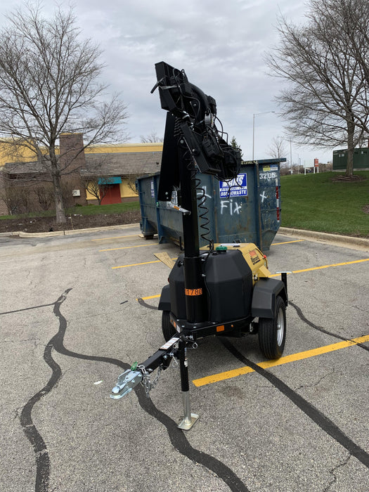 2022 Allmand NLV3GR (4) LED Light Fixture 350W, 23' Vertical Mast, 3kW Prime, Towable, Deep Sea L401, Leveling Jacks, Yanmar T4F 5.8hp