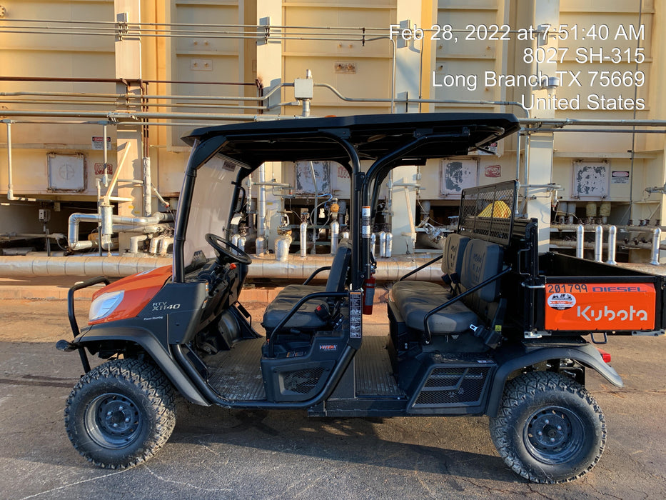 2022 Kubota RTV-X1140W-H Plastic Canopy, Windshield Acrylic Clear, LED Strobe Light, Wire Harness Kit, Back up Alarm