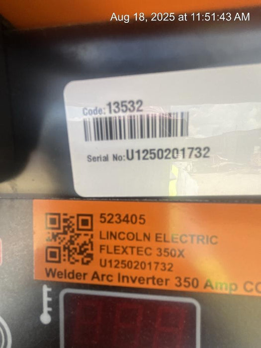 2025 LINCOLN ELECTRIC FLEXTEC 350X