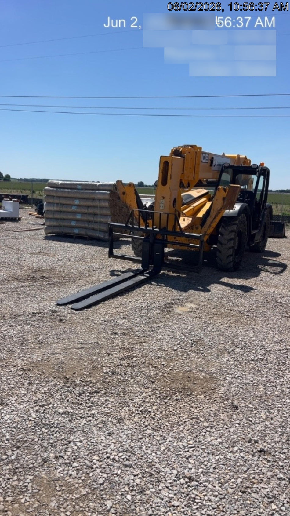 2019 JCB 512-56 Canopy, 109 HP, Solid Tires, STD Worklight, Beacon, Aux Hydraulics, Lifting Eye, Back up Alarm w/66" Carriage/60" Forks