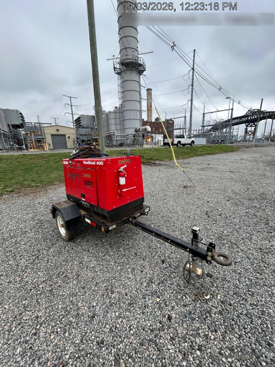2024 Shindaiwa DGW400MDL Kubota D902 Engine, 23 HP, Dual Op Welder, Wire, Arc, Droop Stick, Tig, and CC Stick Functionality, Simulphase, 3 Phase and 1 Phase Gen Output, Single Axle NB Trlr, Slr Trckl Chrg 12V 12W, Fire Ext