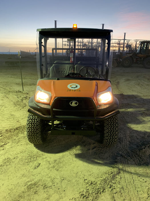 2022 Kubota RTV-X1140W-H Plastic Canopy, Windshield Acrylic Clear, LED Strobe Light, Wire Harness Kit, Back up Alarm