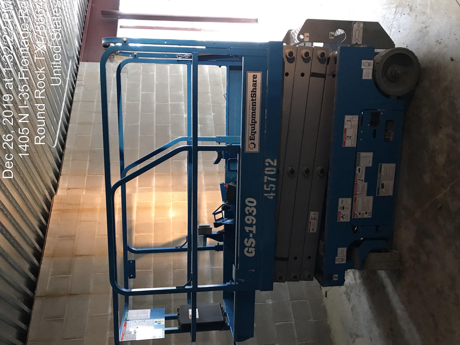 2019 Genie GS-1930 Fixed rails with chain Entry