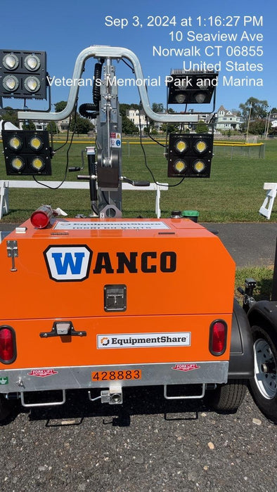 2024 Wanco WLTT-4MM4K Diesel, Deep Sea Controller, Shore Power Plug, Auto Start, (4) 350W LED Floodlights, 4kW Generator, 60 Gal Fuel Tank, 2" Ball, T3