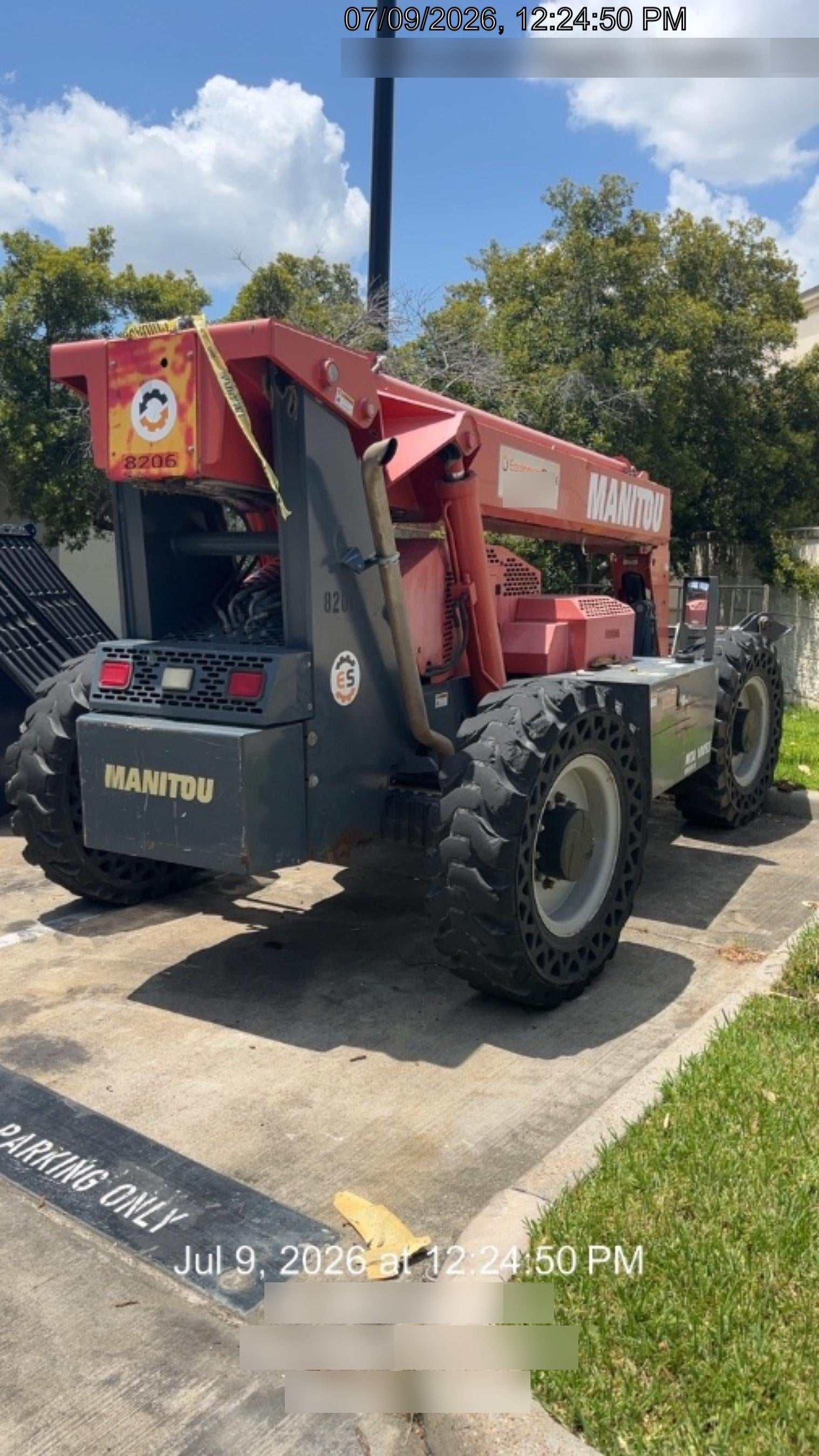2018 Manitou MTA10055 Manitou MTA 10055 w/Open ROPS, Work Lights/Strobe, Aux Hyd, Solid Tires, Lift Hook, 66" Carriage, 60" Forks