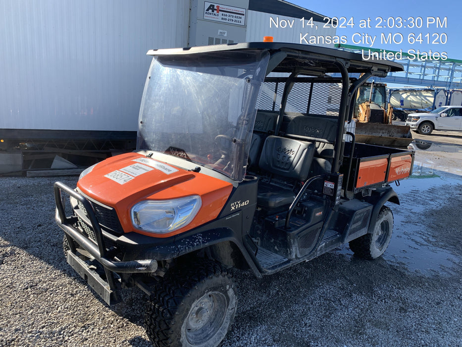 2022 Kubota RTV-X1140W-H Plastic Canopy, Windshield Acrylic Clear, LED Strobe Light, Wire Harness Kit, Back up Alarm