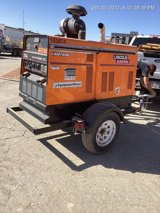 2021 Lincoln Electric Vantage 549X Ready Pak 3, ORANGE (includes trailer, cable rack, fender light kit)