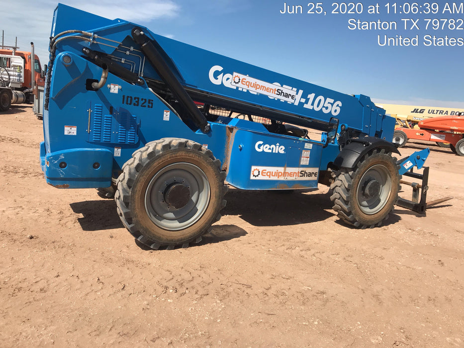 2018 Genie GTH-1056 Genie GTH-1056 w/Open ROPS, Foam Filled Tires, Work Light/Beacon, 60" Carriage and Forks