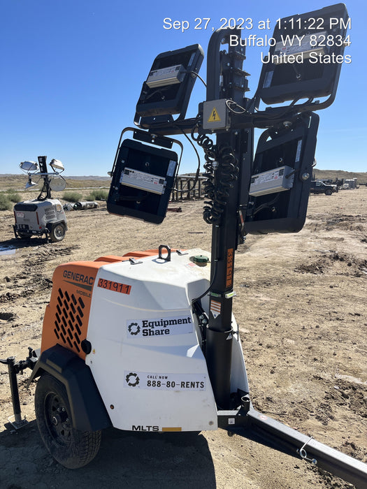 2023 Generac MLT2 Diesel, Flex Switch 120V Input, Powerzone Controller, (4) 320W LED Lights, 4kW Generator, 39.9 Gal Fuel Tank, 2" Ball, T3