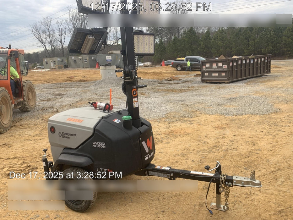 2024 Wacker Neuson LTT4 Diesel, Kohler KDW702, Deep Sea Controller, Auto Start, LED 320W, Bypass Outlet, T3