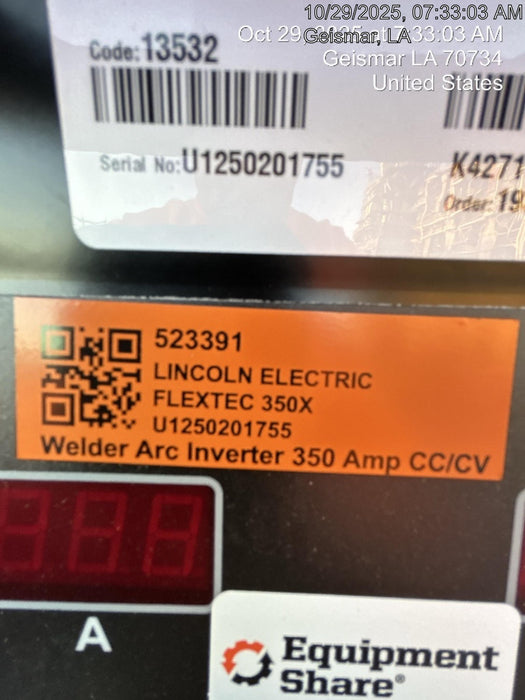2025 LINCOLN ELECTRIC FLEXTEC 350X