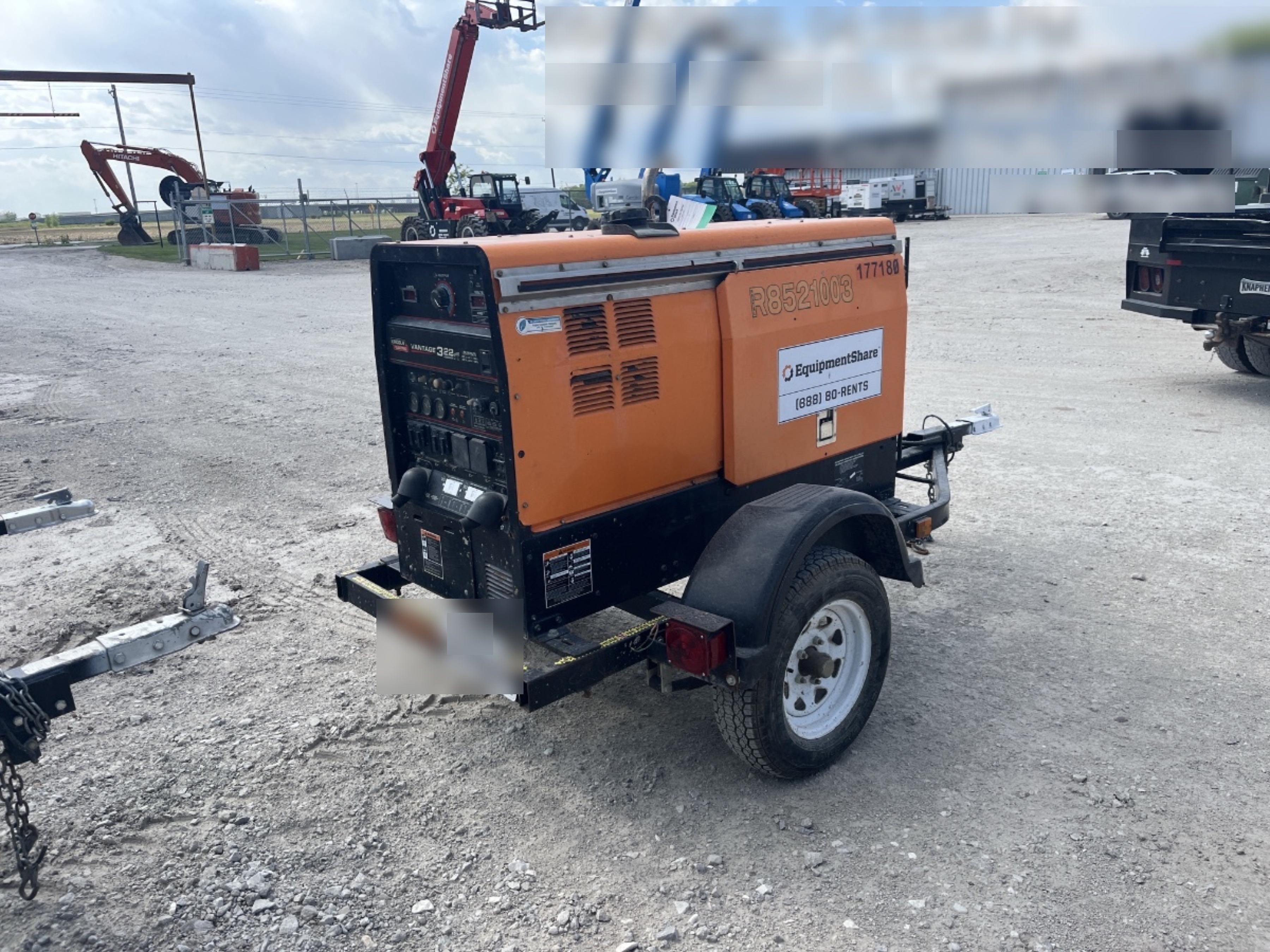 2021 Lincoln Electric Vantage 322 Vantage 322 Ready Pak 3 w/ Decals, ORANGE (includes trailer, cable rack, fender light kit) NO Telematics