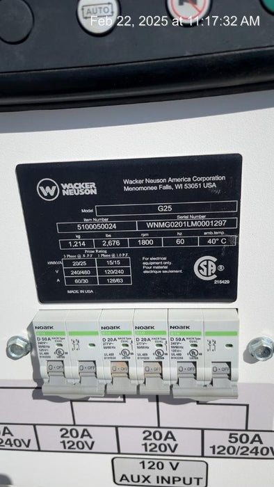 2022 WACKER NEUSON G25