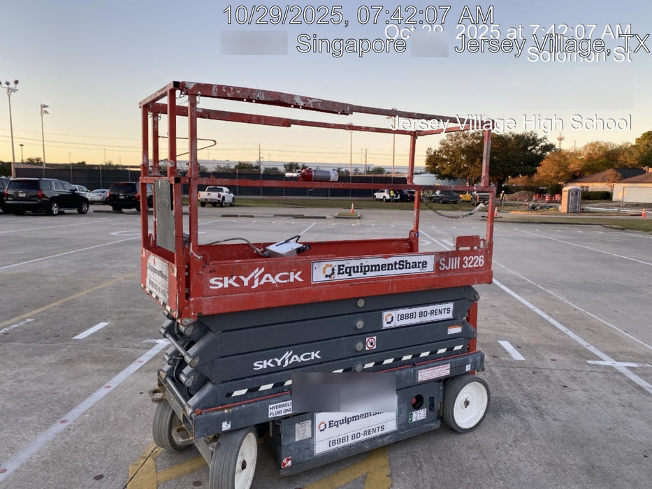 2019 Skyjack SJIII-3226 Standard Options, Trojan Batteries