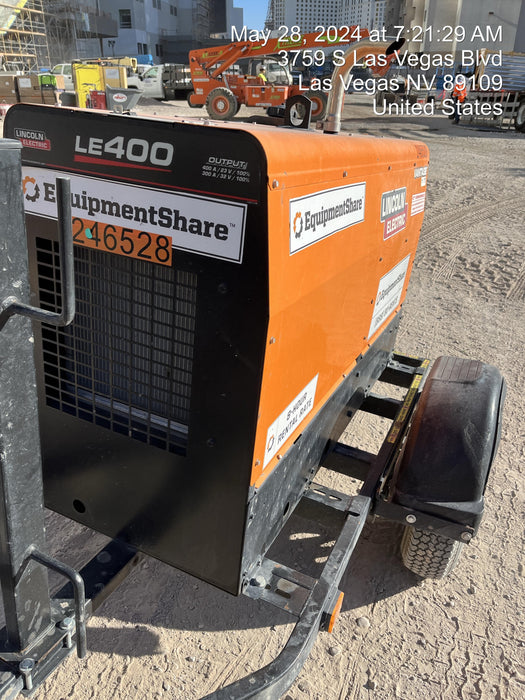 2022 Lincoln Electric LE400 Kubota V1505, Trlr, Cable Rack, Light Kit, ES Decals, T3