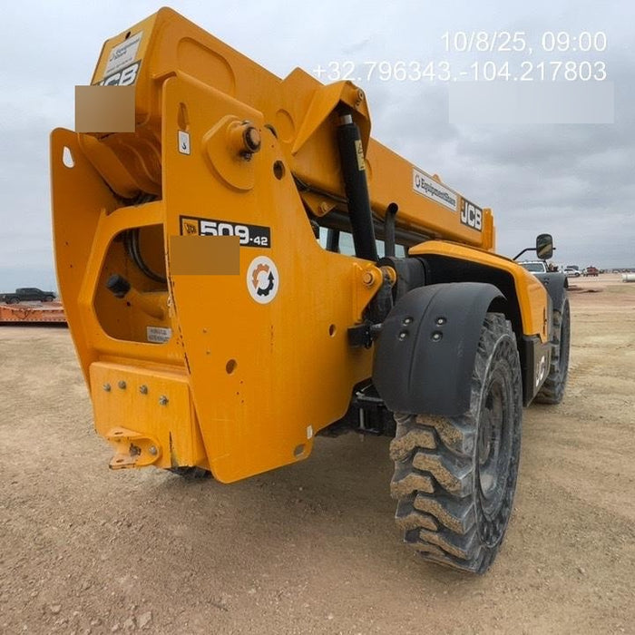 2020 JCB 509-42 Canopy, Solid Tires, Work Lights, Beacon, Aux Hydraulics, Back up Alarm, Lifting Eye, ES Decals