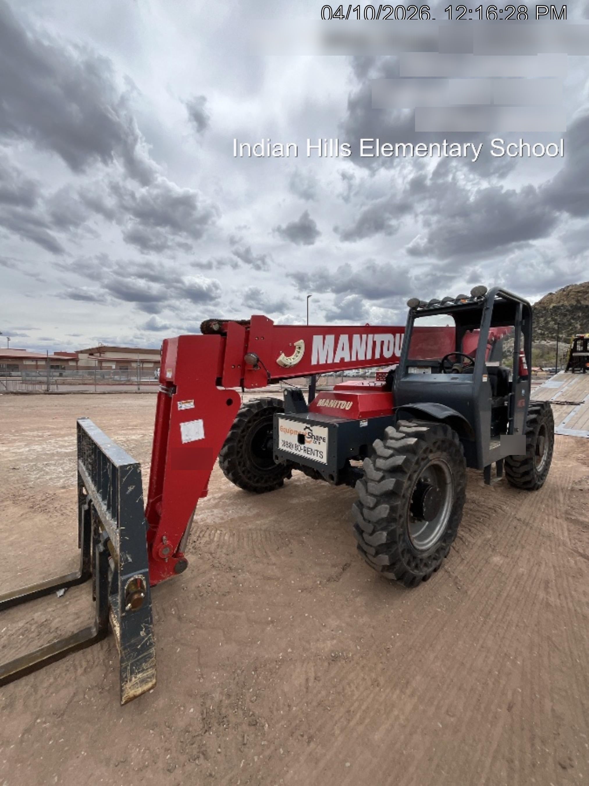 2019 Manitou MTA8044 MTA 8044 - 74 HP T4, Canopy, Worklights/Strobe, Beacon, 66" Carriage, 48" Forks, Solid Tires, Lift Hook, Aux Hydraulics
