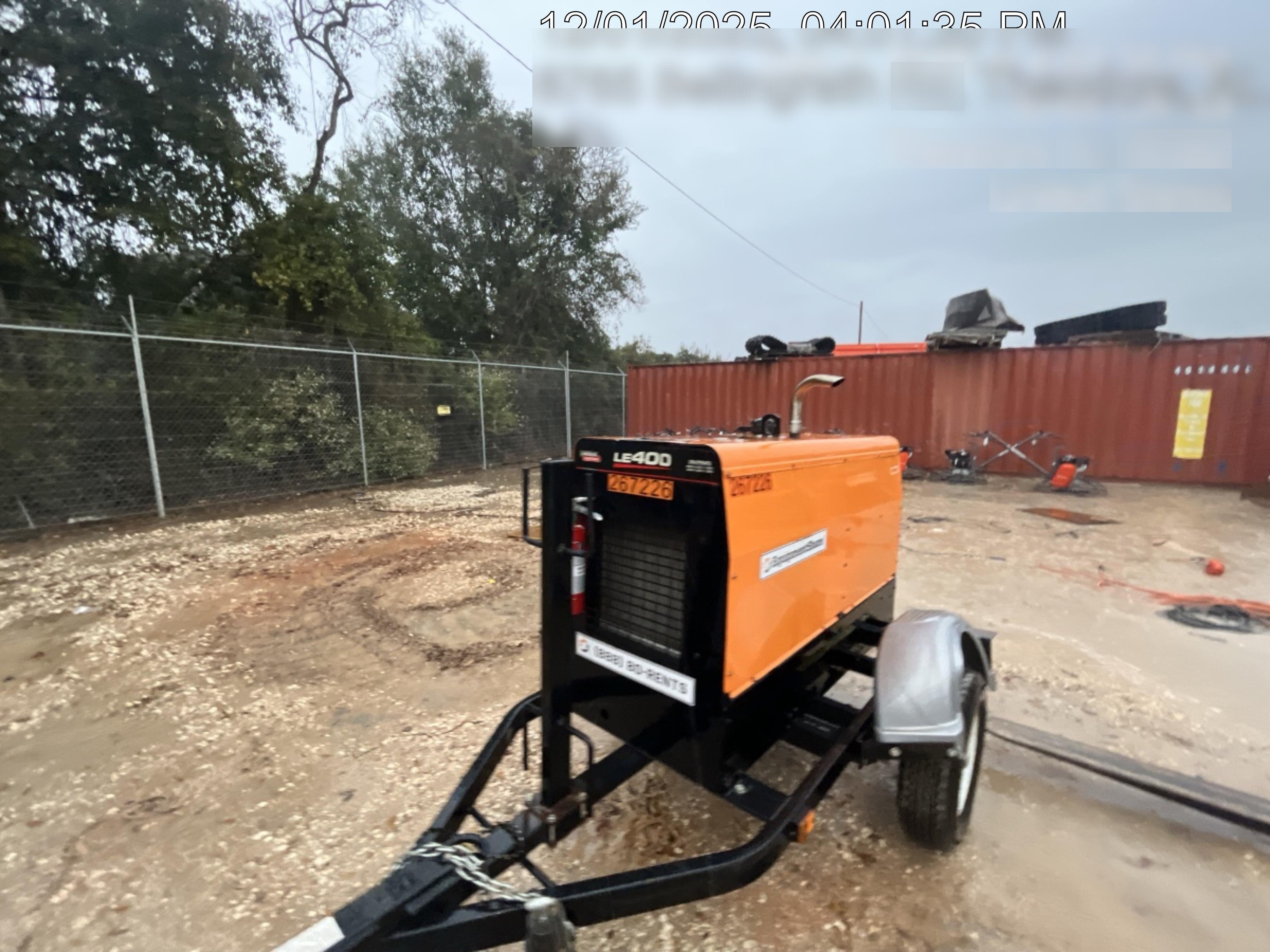 2022 Lincoln Electric LE400 Kubota V1505, Trlr, Cable Rack, Light Kit, ES Decals, T3