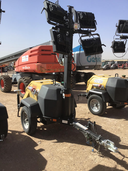 2022 Allmand NLV3GR (4) LED Light Fixture 350W, 23' Vertical Mast, 3kW Prime, Towable, ES Decals, T3