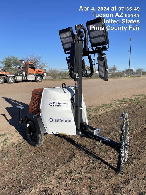 2024 Generac MLT2 Diesel, Flex Switch 120V Input, Powerzone Controller, 
(4) 320W LED Lights, 4kW Generator, 39.9 Gal Fuel Tank, 2" Ball, T3