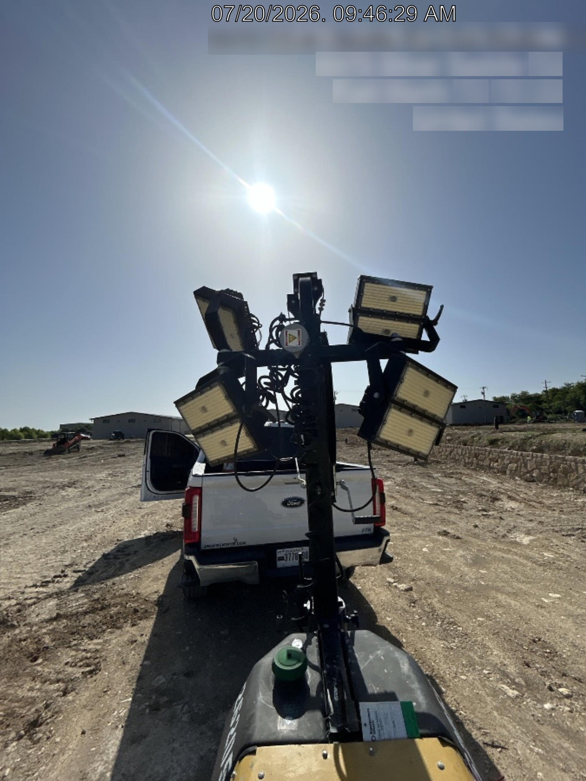2022 Allmand NLV3GR (4) LED Light Fixture 350W, 23' Vertical Mast, 3kW Prime, Towable, ES Decals, T3