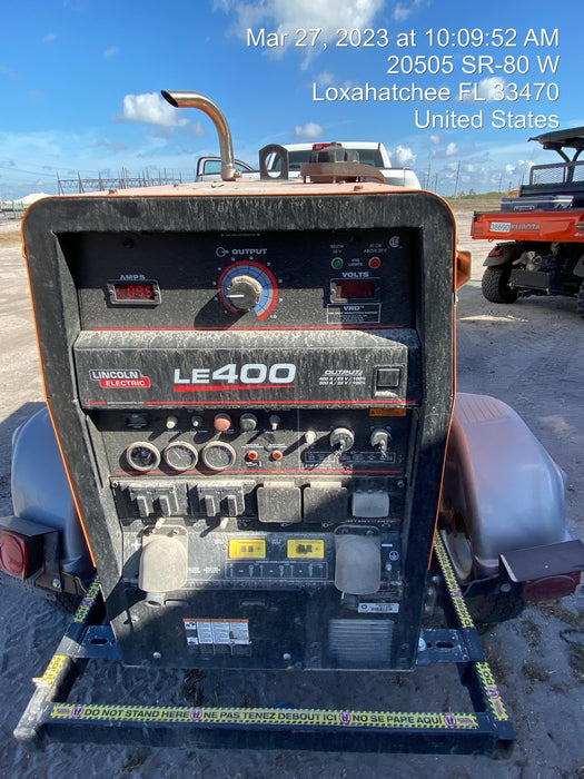 2022 Lincoln Electric LE400 Kubota V1505, Trlr, Cable Rack, Light Kit, ES Decals, T3