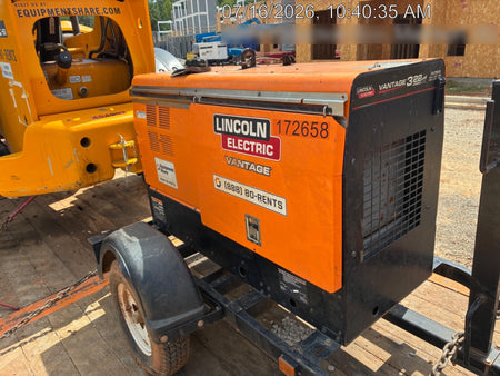 2021 Lincoln Electric Vantage 322 Vantage 322 Ready Pak 3 w/ Decals, ORANGE (includes trailer, cable rack, fender light kit) NO Telematics