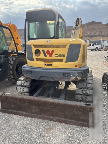 Wacker Neuson ET90 Enclosed Cab, Hybrid Tracks, Long Dipperstick, Bucket