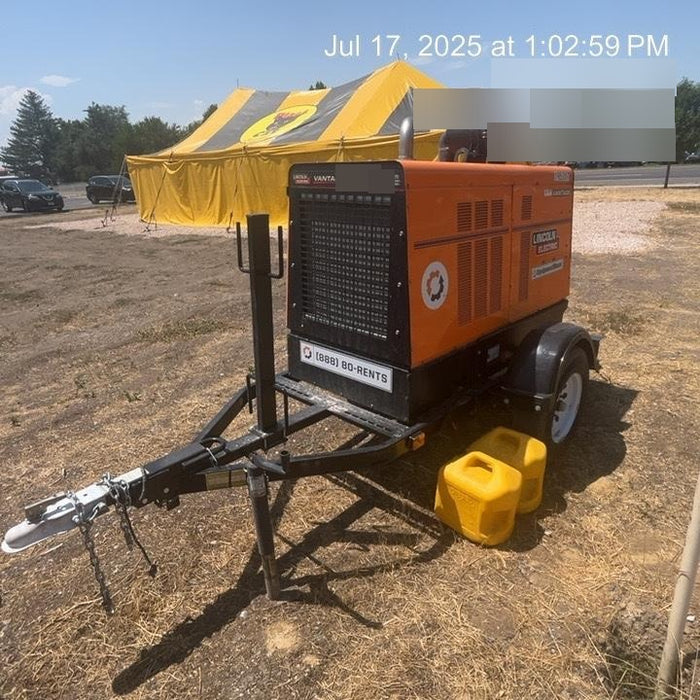 2021 Lincoln Electric Vantage 549X Ready Pak 3, ORANGE (includes trailer, cable rack, fender light kit)