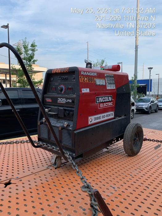 2021 Lincoln Electric Ranger 305 LPG K3430-1, Ranger 305 LPG, Undercarriage, Tank Holder & Strap, 10kw AC Gen, 25hp Kohler LPG Eng