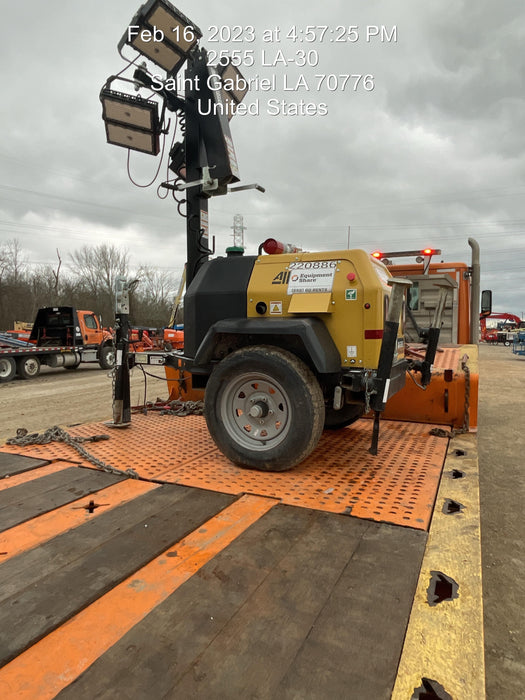 2022 Allmand NLV3GR (4) LED Light Fixture 350W, 23' Vertical Mast, 3kW Prime, Towable, Deep Sea L401, Leveling Jacks, Yanmar T4F 5.8hp