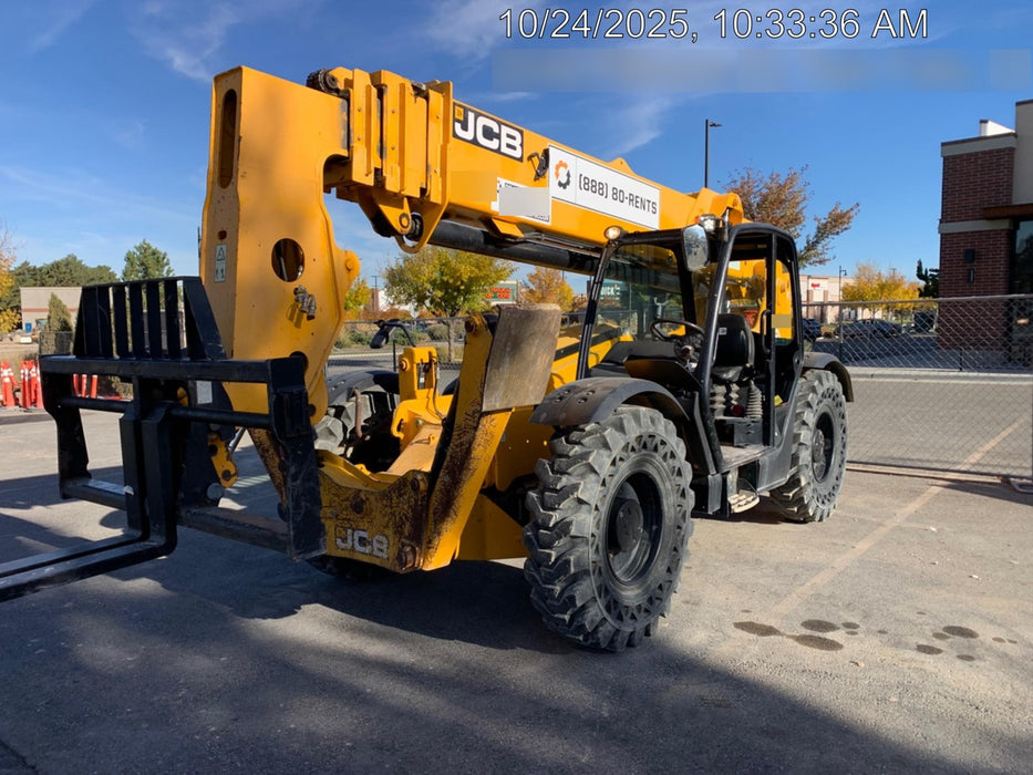 2019 JCB 510-56 Canopy, 74 HP, Solid Tires, STD Worklight, Beacon, Aux Hydraulics, Lifting Eye, Back up Alarm w/66" Carriage/60" Forks