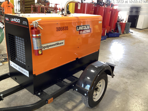 2023 Lincoln Electric LE400 Kubota V1505, Trlr, Cable Rack, Light Kit, ES Decals, T3