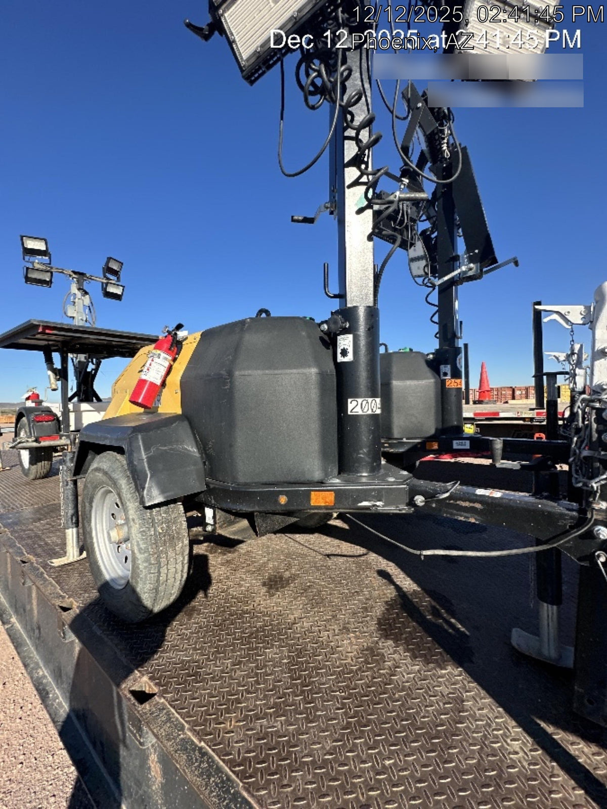 2022 Allmand NLV3GR (4) LED Light Fixture 350W, 23' Vertical Mast, 3kW Prime, Towable, Deep Sea L401, Leveling Jacks, Yanmar T4F 5.8hp