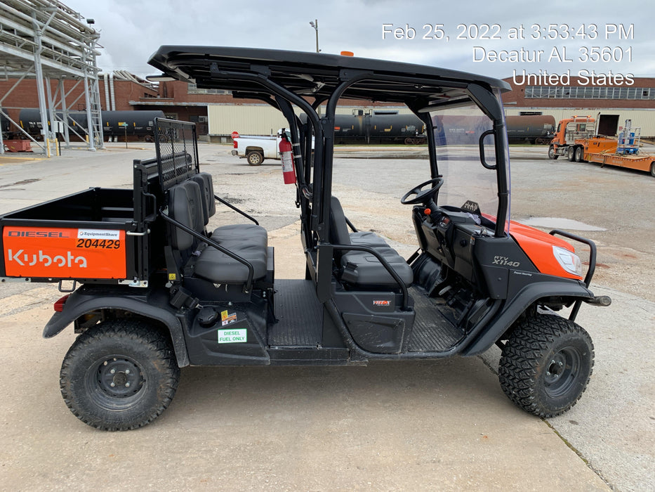 2022 Kubota RTV-X1140W-H Plastic Canopy, Windshield Acrylic Clear, LED Strobe Light, Wire Harness Kit, Back up Alarm