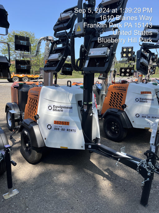 2023 Generac MLT2 Diesel, Flex Switch 120V Input, Powerzone Controller, 
(4) 320W LED Lights, 4kW Generator, 39.9 Gal Fuel Tank, 2" Ball, T3