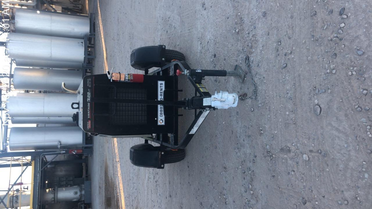 2019 Lincoln Electric Vantage 322 Welder Ready-Pak 3, Two wheel trailer, Fender and Light kit, Cable Rack