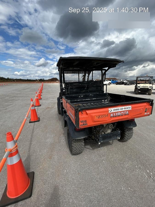 Kubota RTV-X1140W-H 4WD utility cart -LED strobe -Windshield tempered glass -Plastic canopy -Wire harness kit -Backup alarm