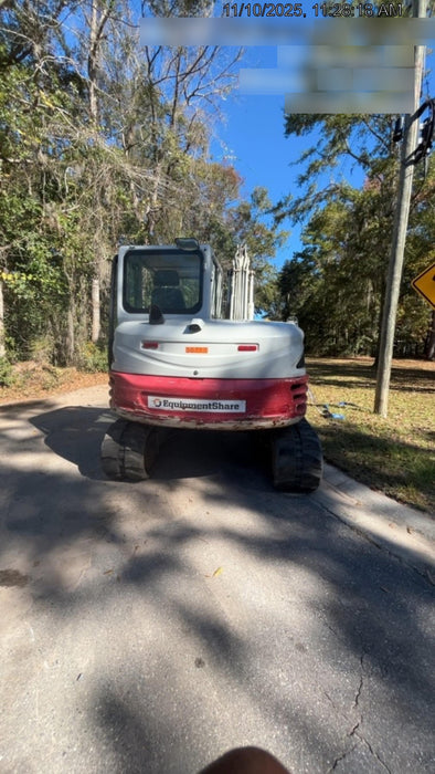 2019 Takeuchi TB290 Cab/Heat/AC Rubber tracks, Dozer blade, Travel alarm, Auxiliary hydraulics Manual QC, Hydraulic thumb, 18", 24", and 36" Buckets
