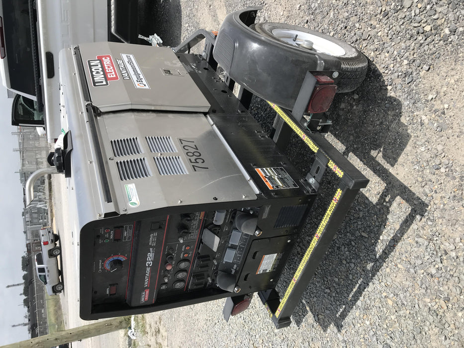 2020 Lincoln Electric Vantage 322 Welder Ready-Pak 3, w/ GPS & Decals (includes trailer, cable rack, fender light kit)