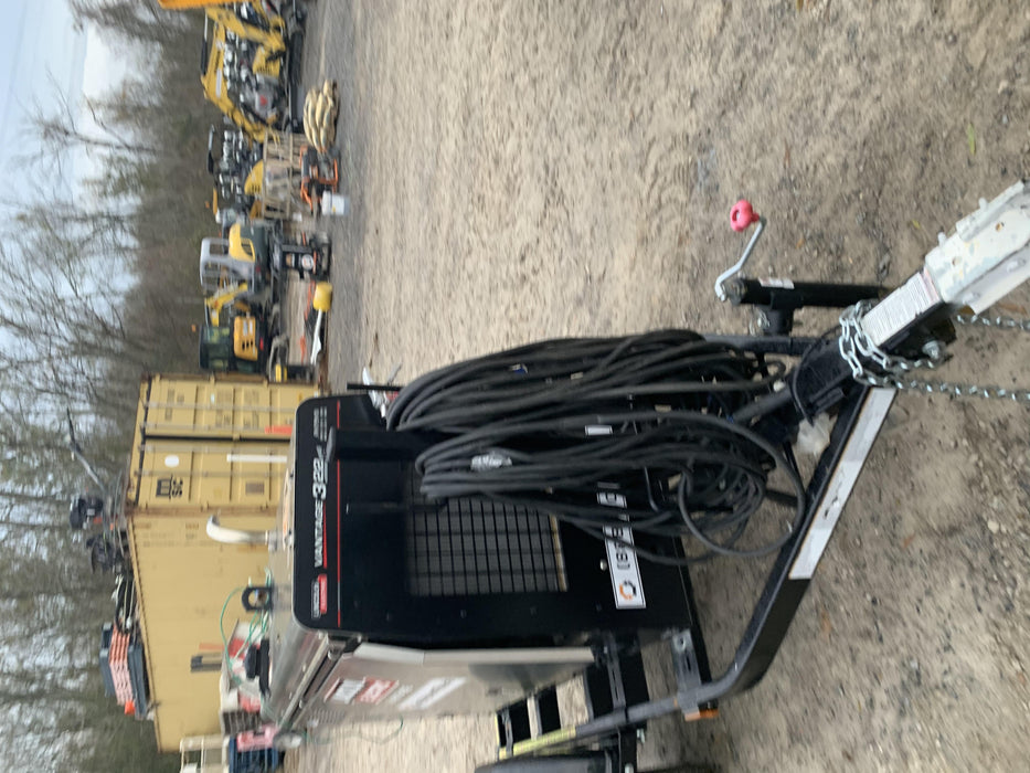 2019 Lincoln Electric Vantage 322 Welder Ready-Pak 3, Two wheel trailer, Fender and Light kit, Cable Rack