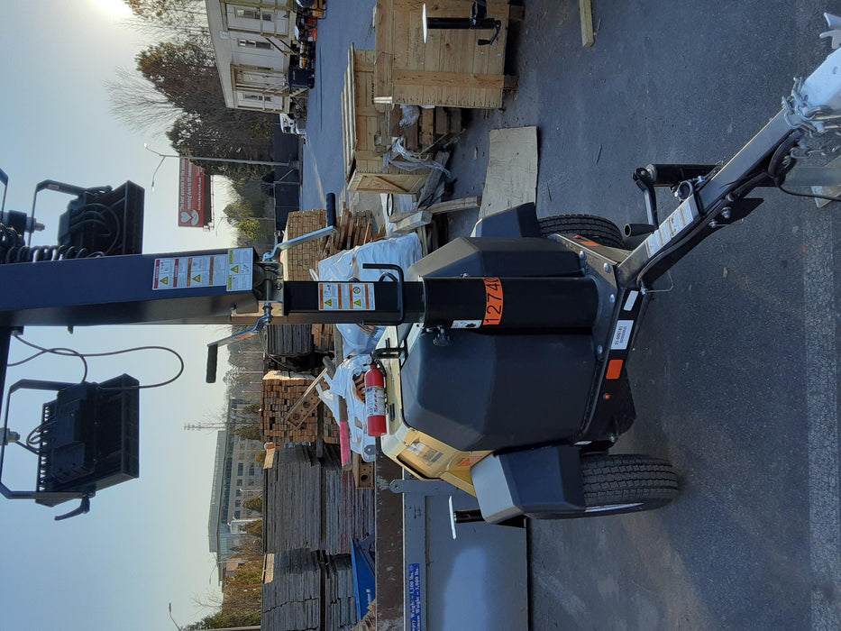 2021 Allmand NLV3GR (4) LED Light Fixture 350W, 23' Vertical Mast, 3kW Prime, Towable, Deep Sea L401, Leveling Jacks, Yanmar T4F 5.8hp