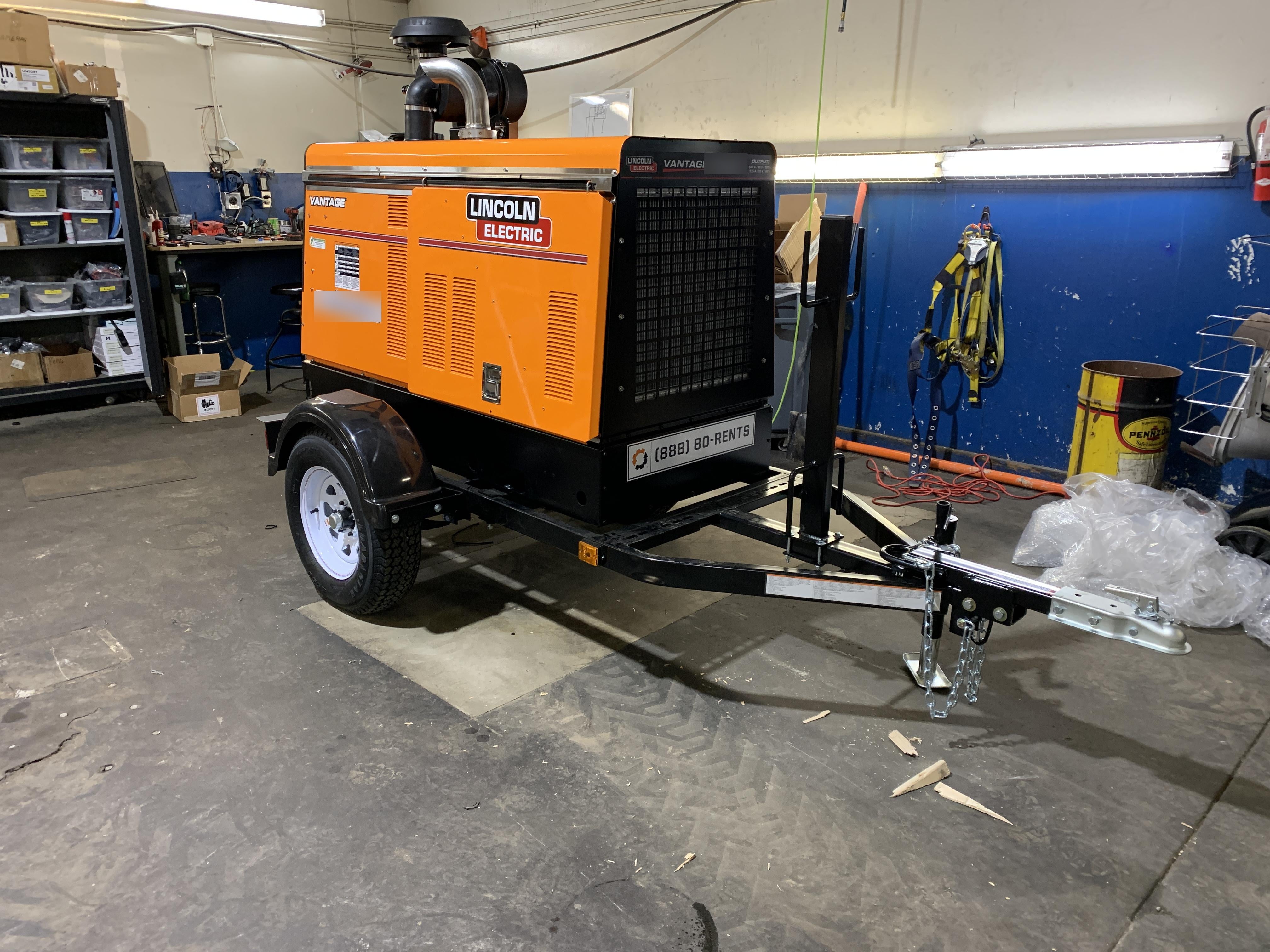 2021 Lincoln Electric Vantage 549X Ready Pak 3, ORANGE (includes trailer, cable rack, fender light kit)